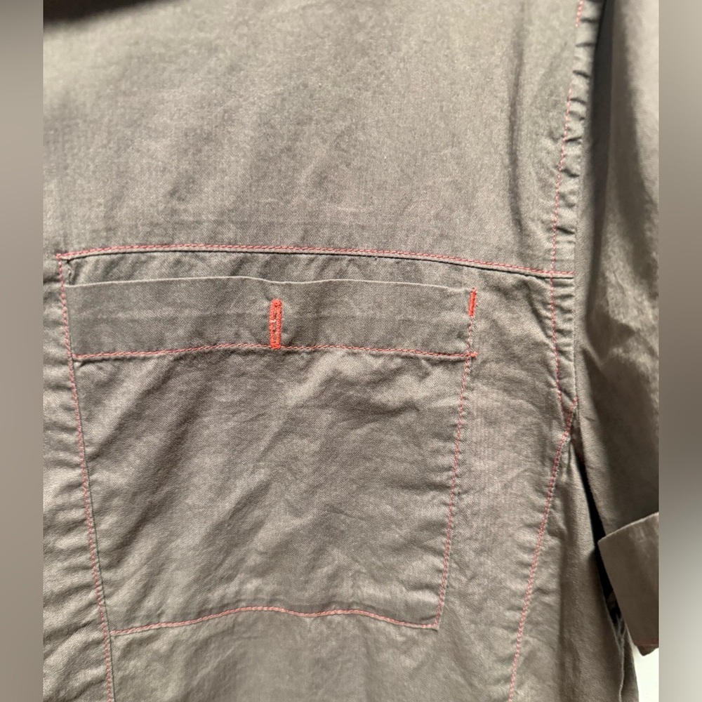 A|X Armani Exchange Short Sleeve Button-Down Shirt - Contrast Stitch - Size L - Picture 4 of 8